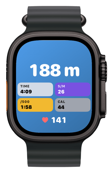 Apple Watch during a distance piece.