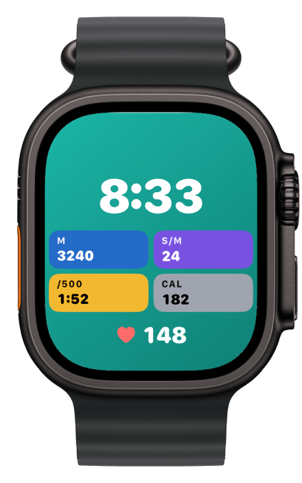 Apple Watch during a timed piece.
